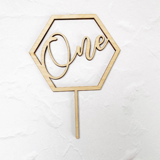 Geometric Age Cake Topper