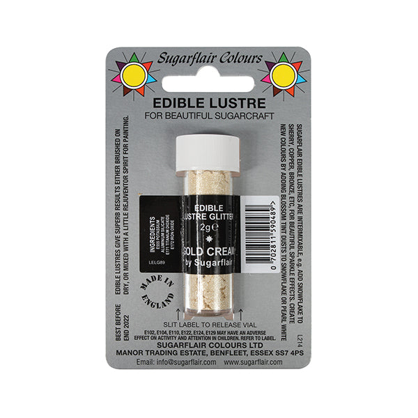 Sugarflair Edible Lustre Colour - Gold Cream