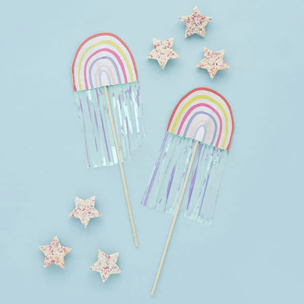 Hootyballoo Rainbow wands with tassels
