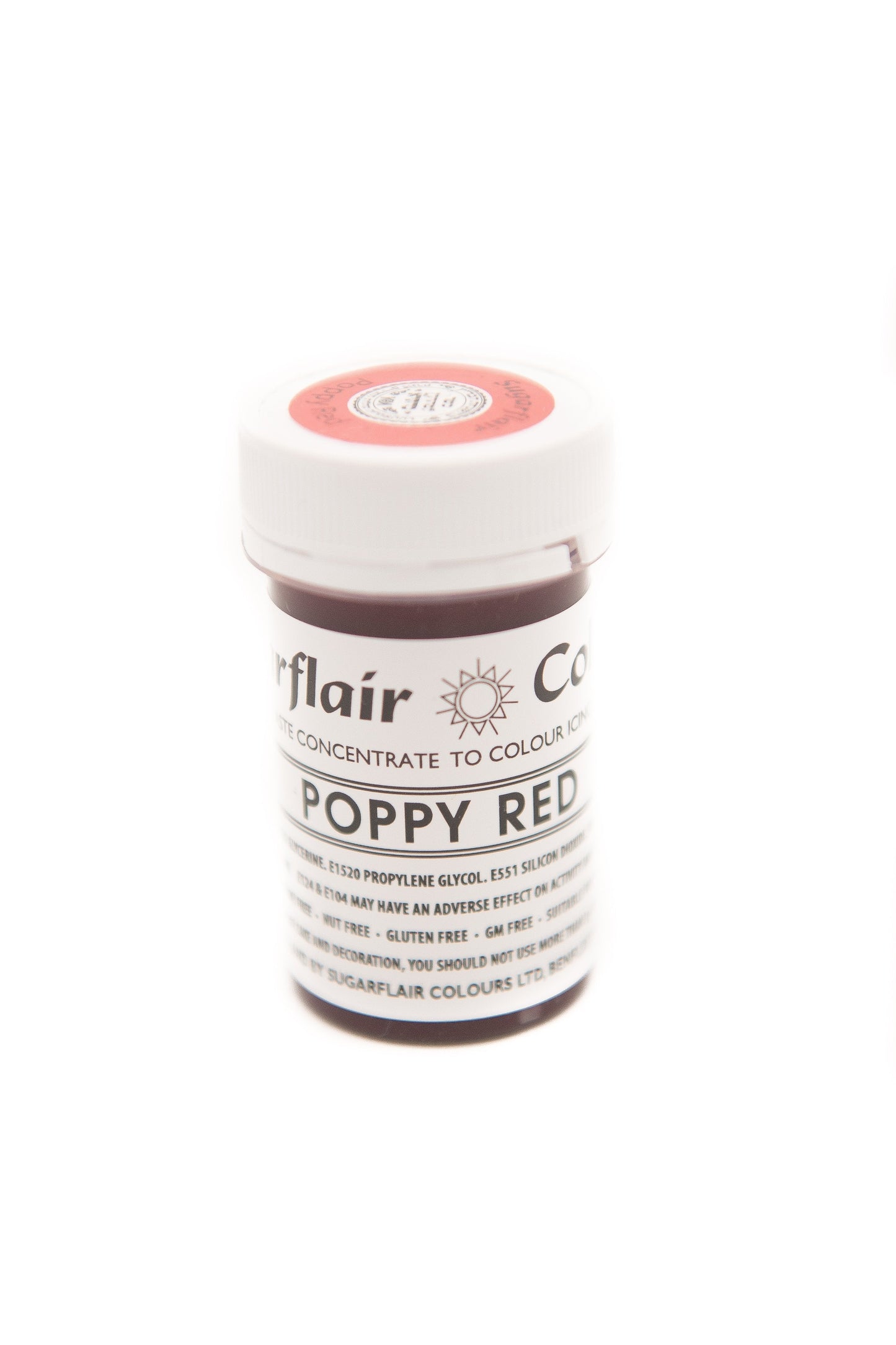 Sugarflair Poppy Red Tartranil Paste