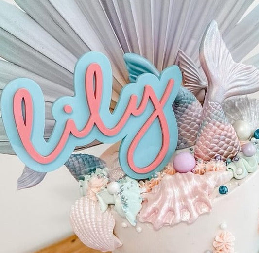 Personalised Double Layer Name Cake Topper