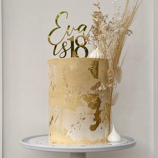 Personalised Name and Age Topper