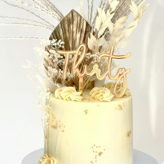 Engraved Age Cake Topper