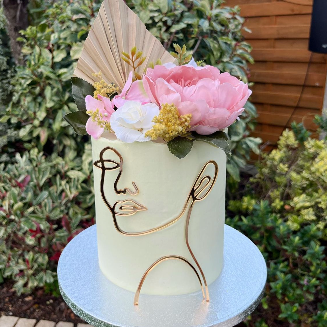 Silhouette Female Face Cake Charm