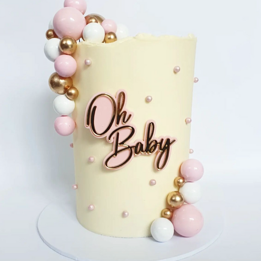 'Oh Baby' Double Layered Cake Charm