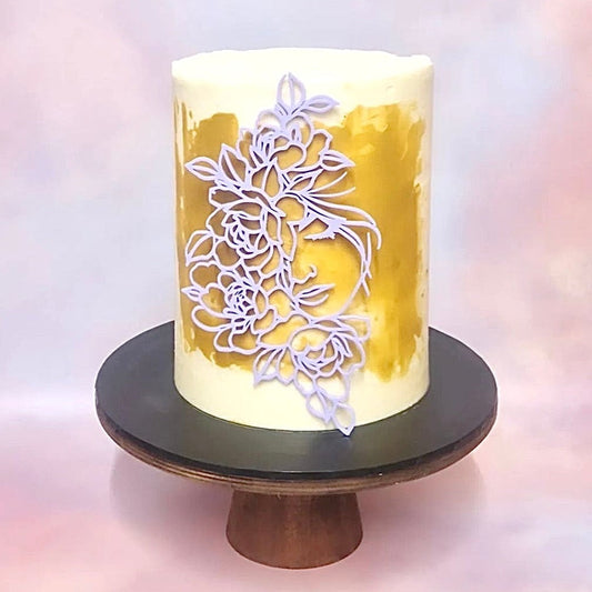Floral Female Face Cake Charm