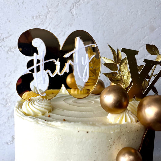 Double Layer Number & Text Topper