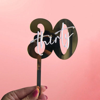 Double Layer Number & Text Topper