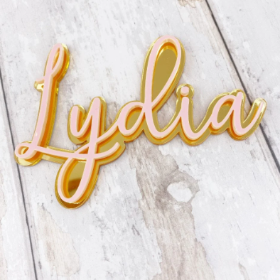 Personalised Name Double Layered Cake Charm