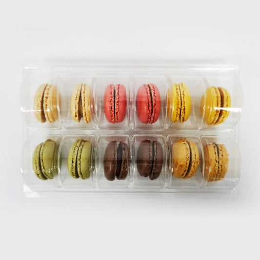 Clear Macaron Clamshell Box - Holds 10