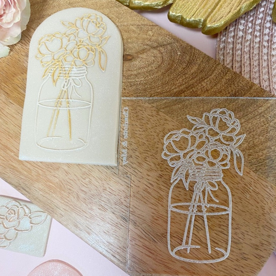 Reverse Embosser - Flowers in Vase
