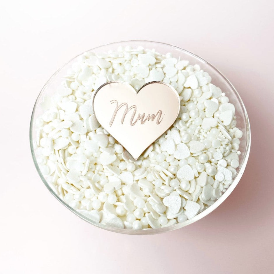 Acrylic Heart Charm - Personalised