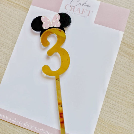 Large Age Mouse Topper with Bow