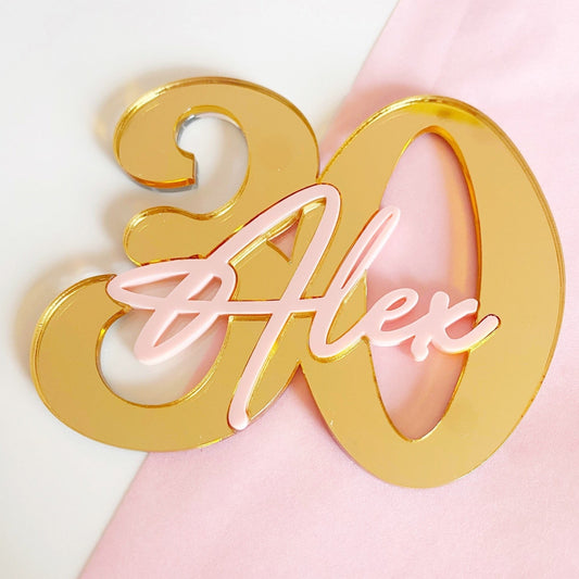 Personalised Name & Age Cake Charm