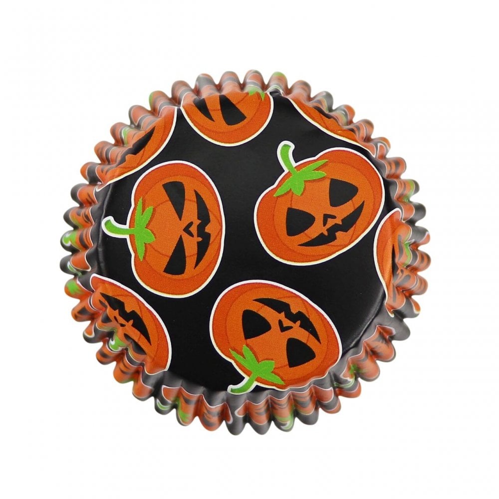 Petrifying Pumpkin Foil Lined Cupcake Cases x 30