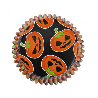 Petrifying Pumpkin Foil Lined Cupcake Cases x 30
