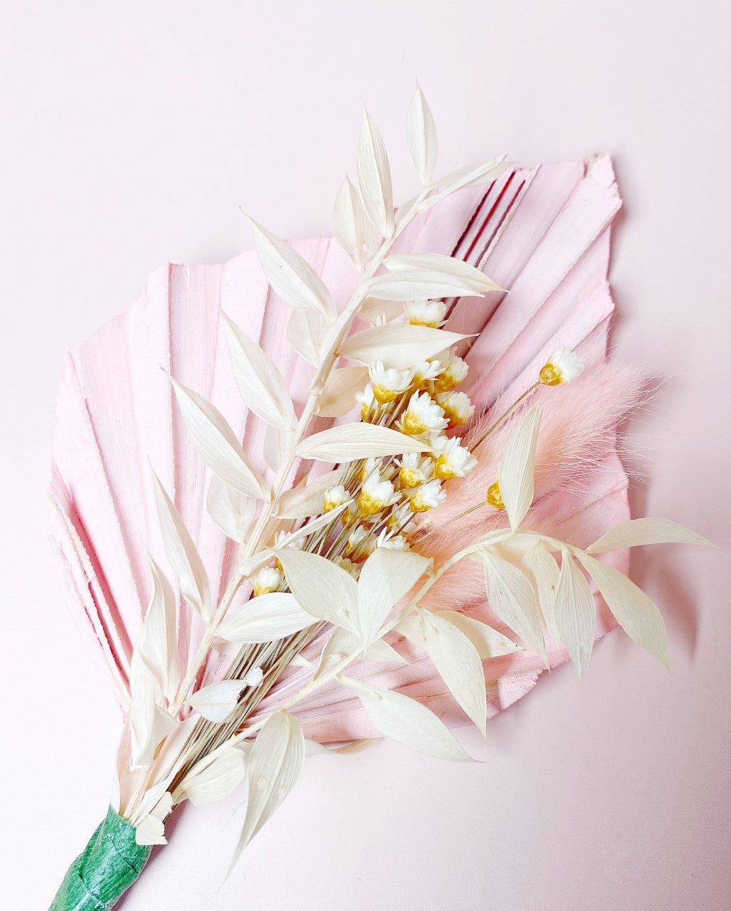 Pink Palm Spear Dried Flower Bouquet