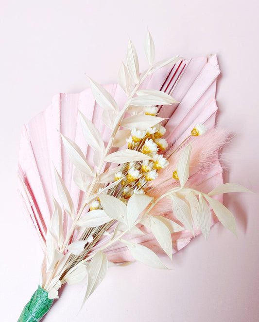 Pink Palm Spear Dried Flower Bouquet