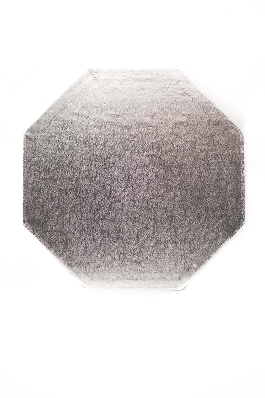 9" Silver Fern Octagon Card