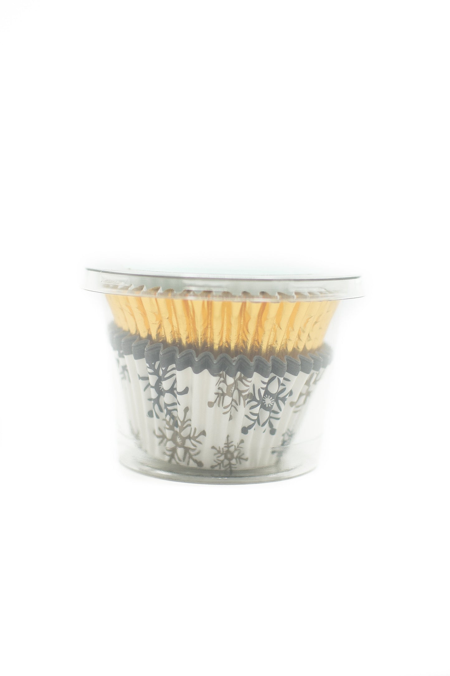 Doric Cupcake Cases - Snowflake and Gold Foil Designs - 36 per pack
