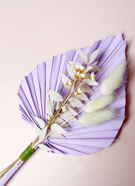 Purple and Pink Dried Flower Bouquet