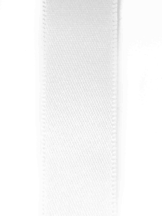 Bridal White Double Sided Satin Ribbon - 15mm