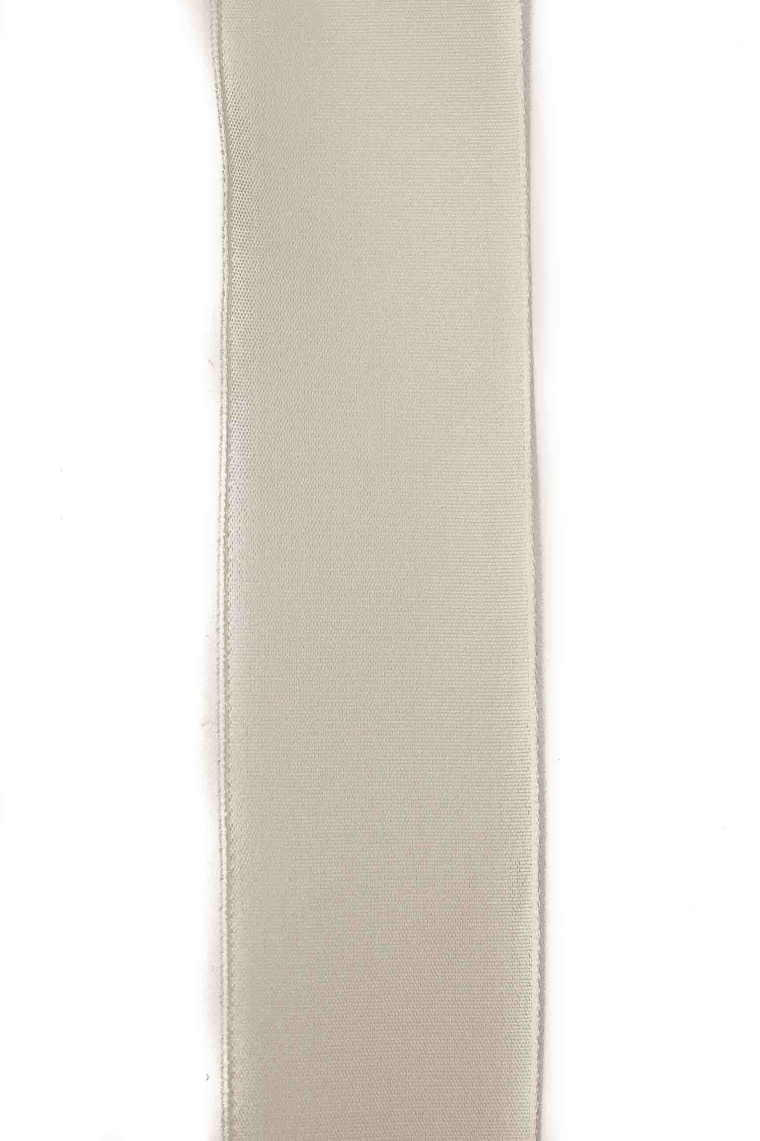 Wired Edge Ivory Ribbon - 38mm