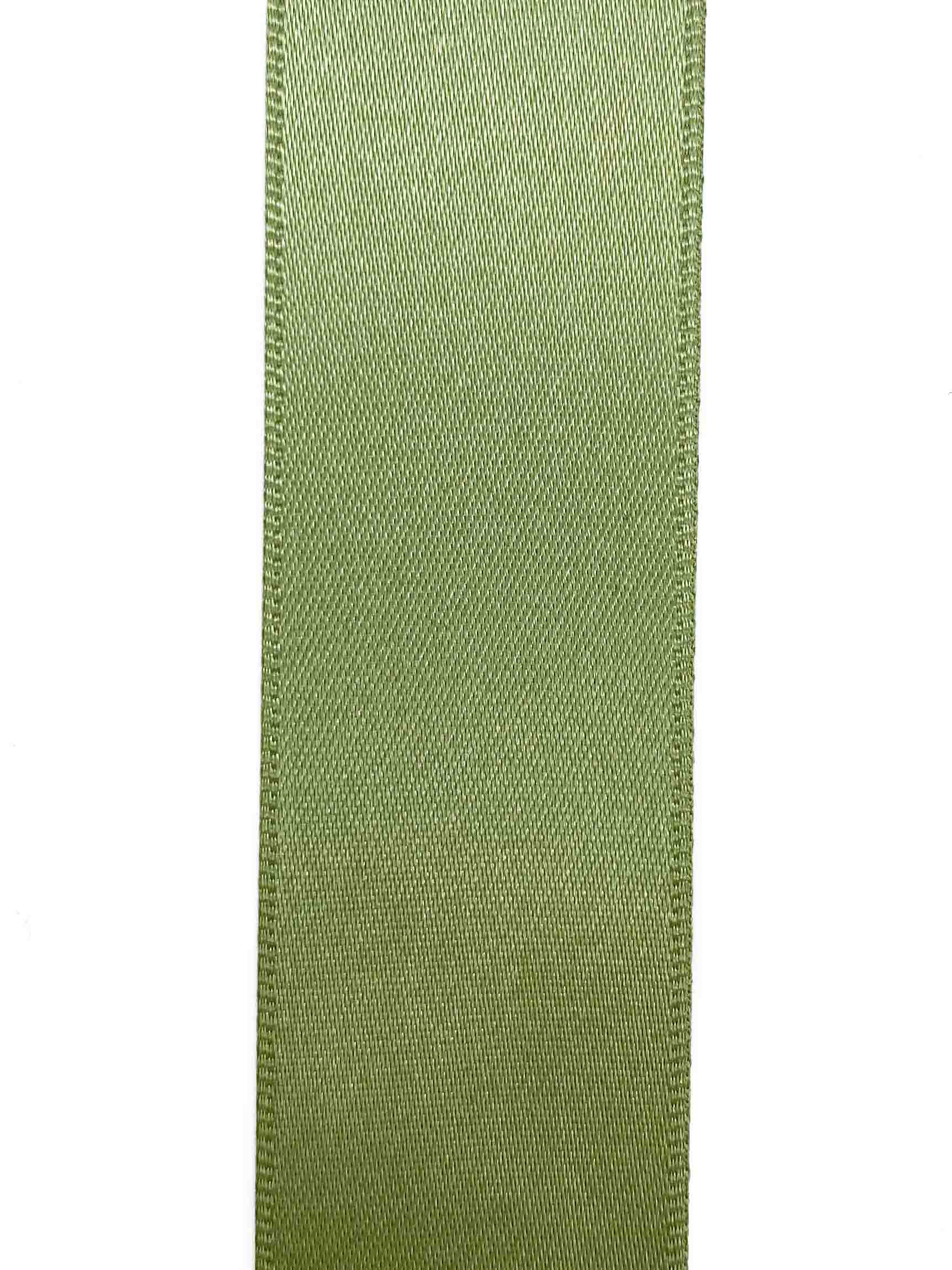 Khaki Double Sided Satin Ribbon - 25mm