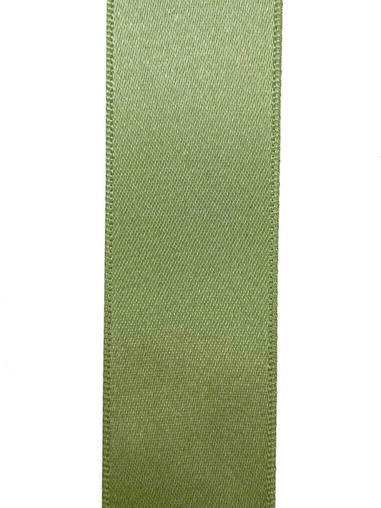 Khaki Double Sided Satin Ribbon - 25mm