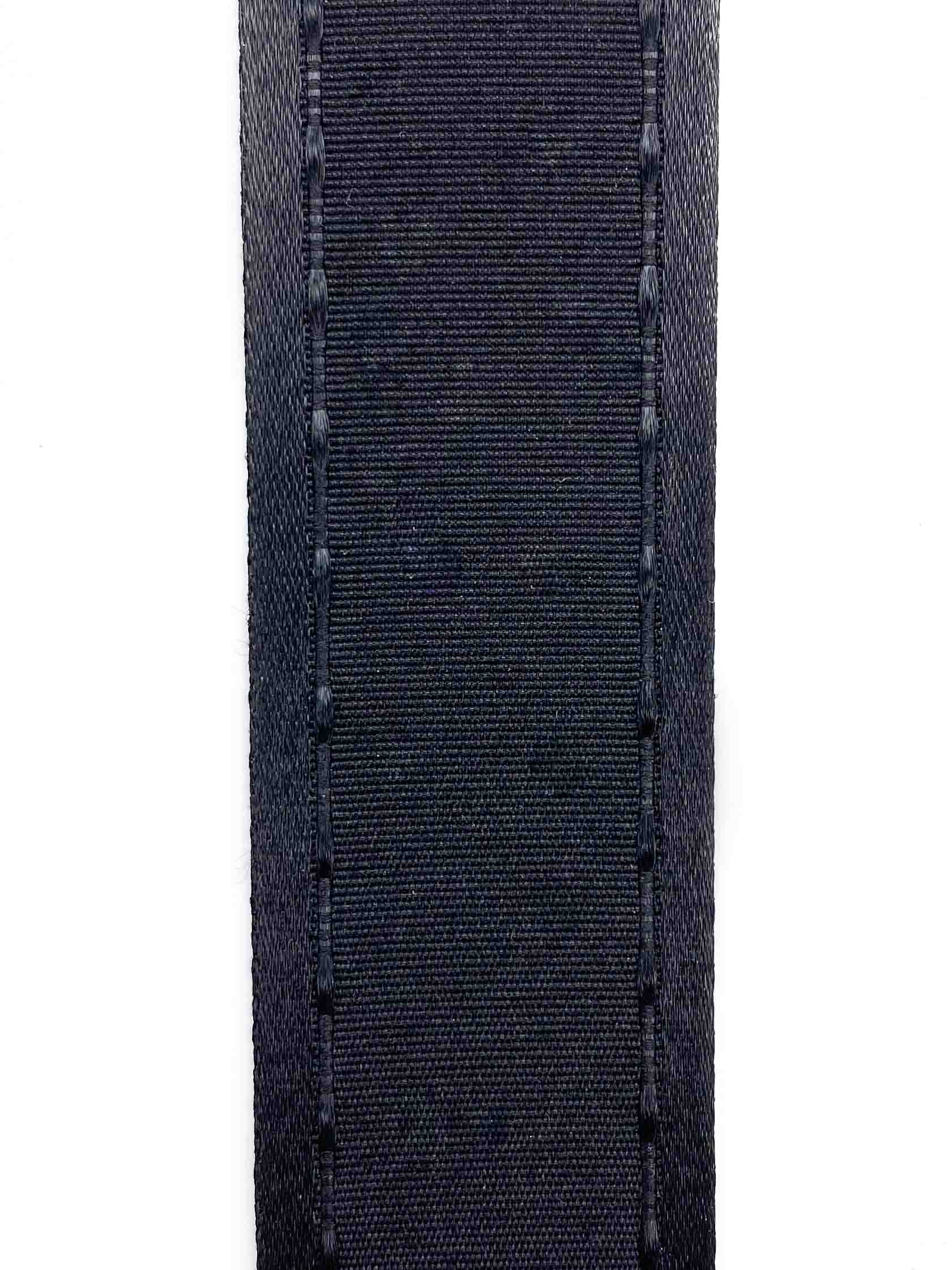 Black Grosgrain with Satin Edge - 25mm