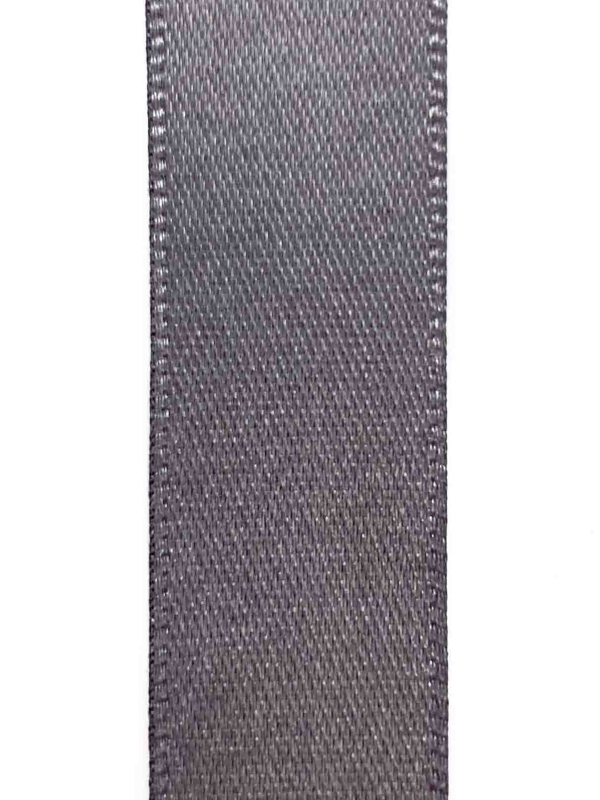 Smoked Grey Double Sided Satin Ribbon - 15mm