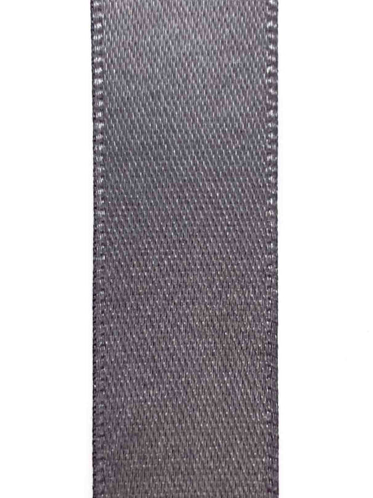 Smoked Grey Double Sided Satin Ribbon - 15mm