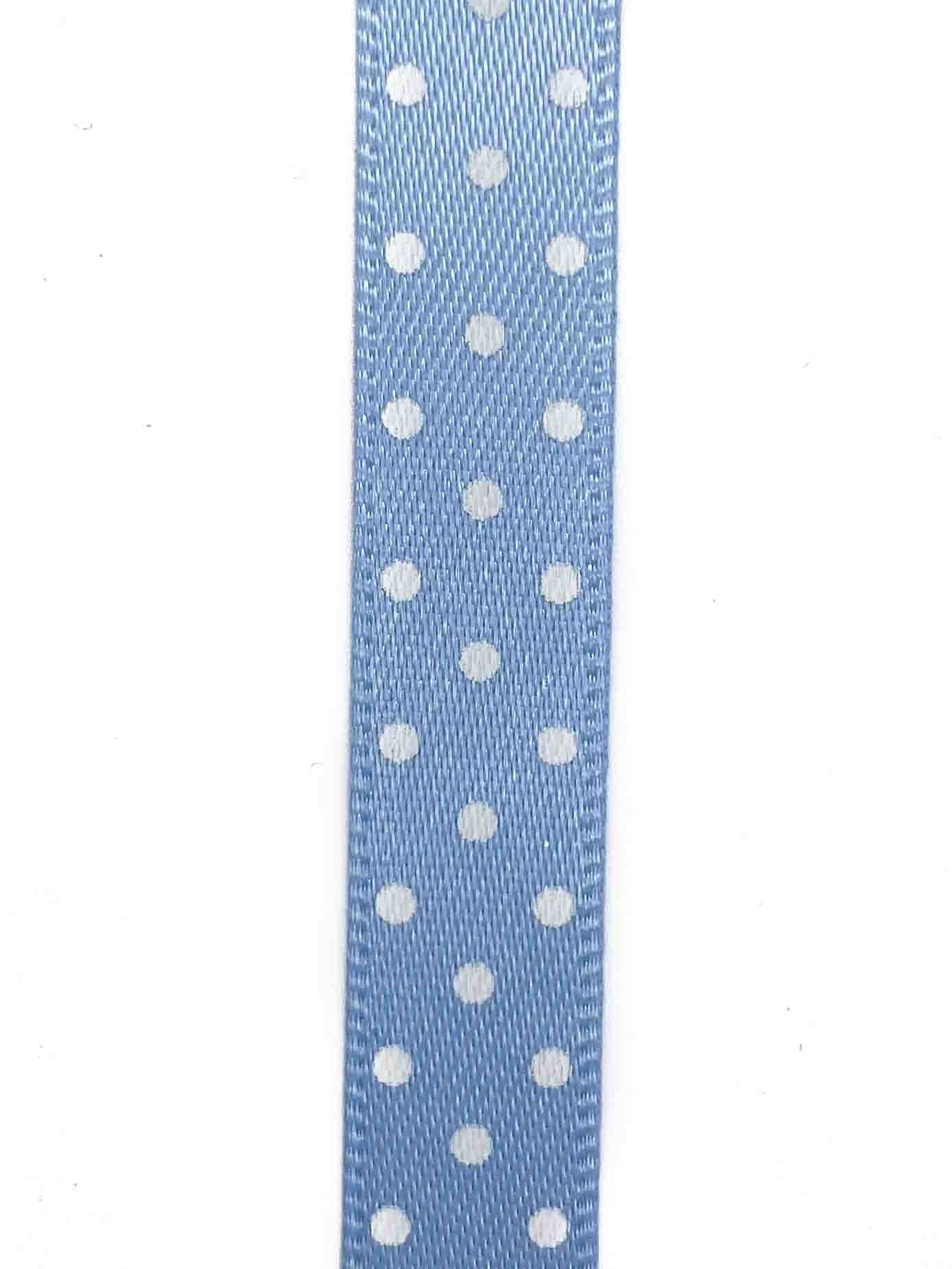 Cornflower Micro Dot Ribbon - 10mm