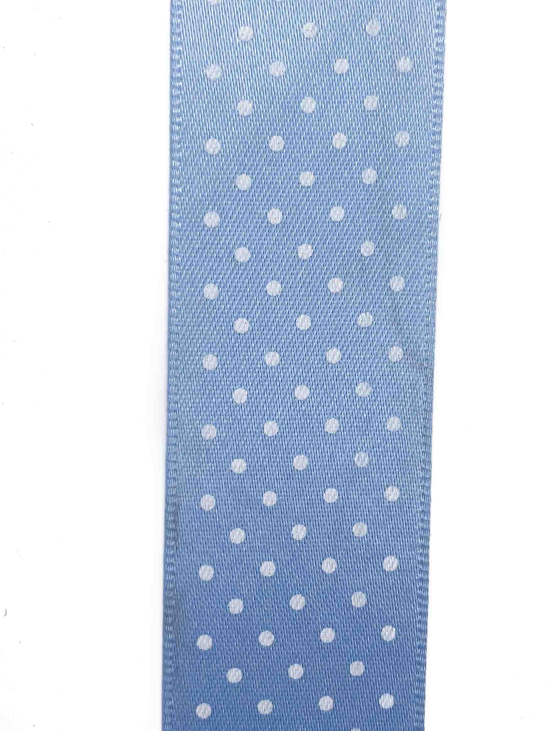 Cornflower Micro Dot Ribbon - 25mm