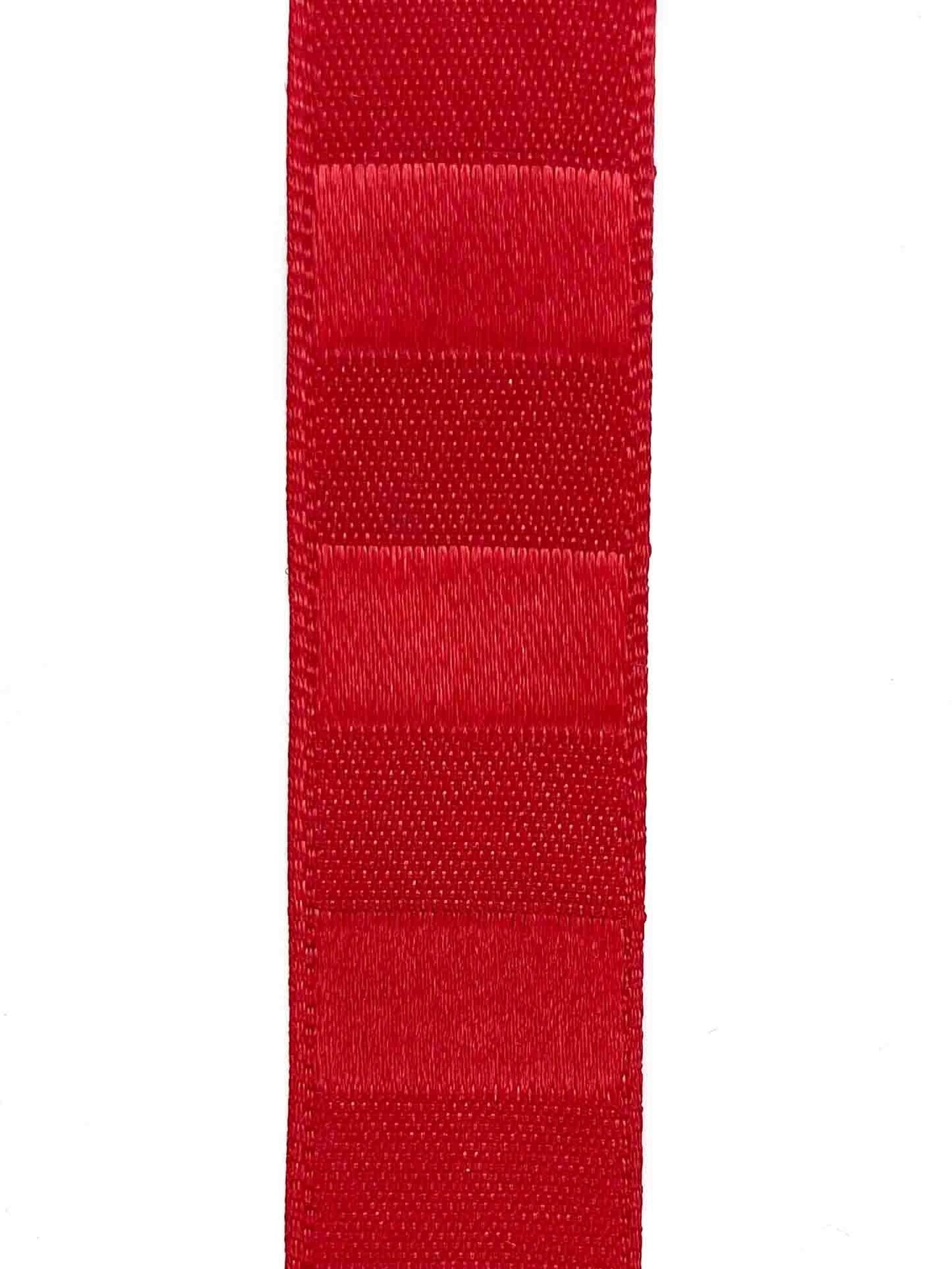 Red Striped Satin Ribbon - 15mm
