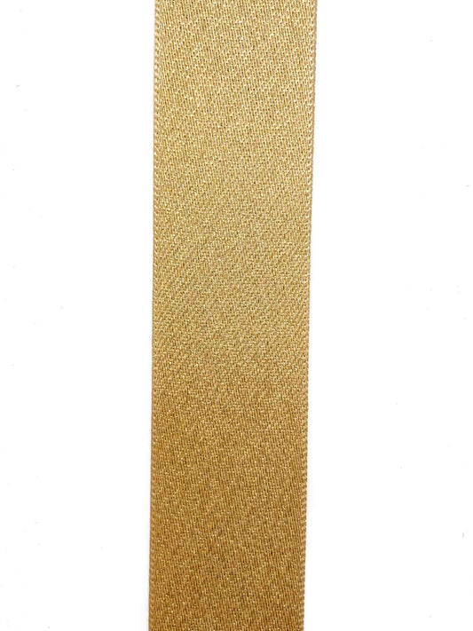 Honey Gold Glitter Satin - 25mm