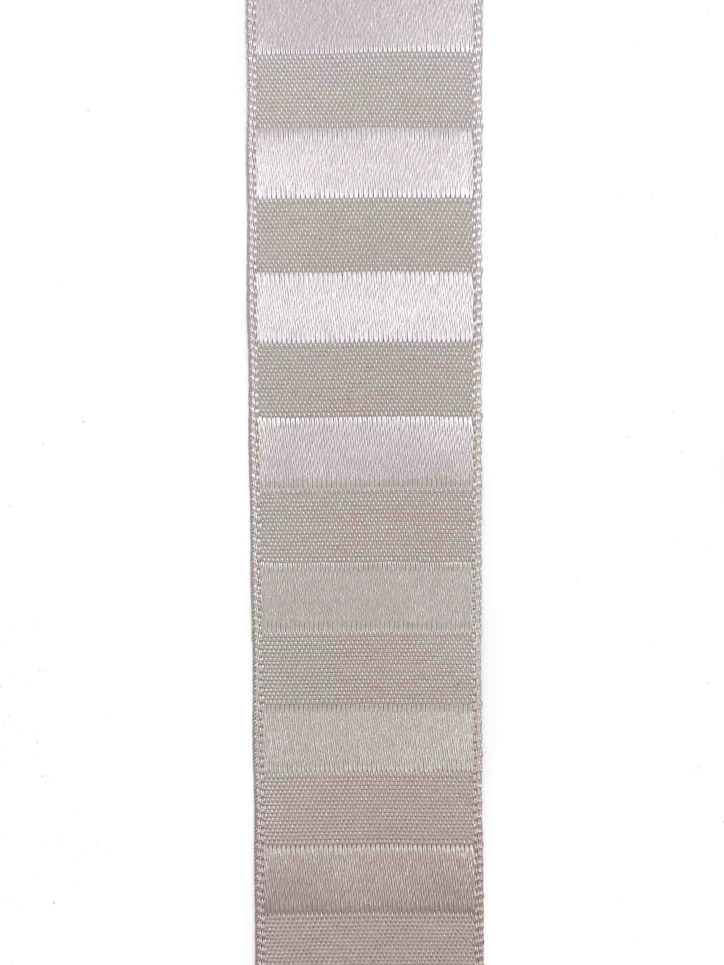 Silver Grey Striped Satin Ribbon - 25mm