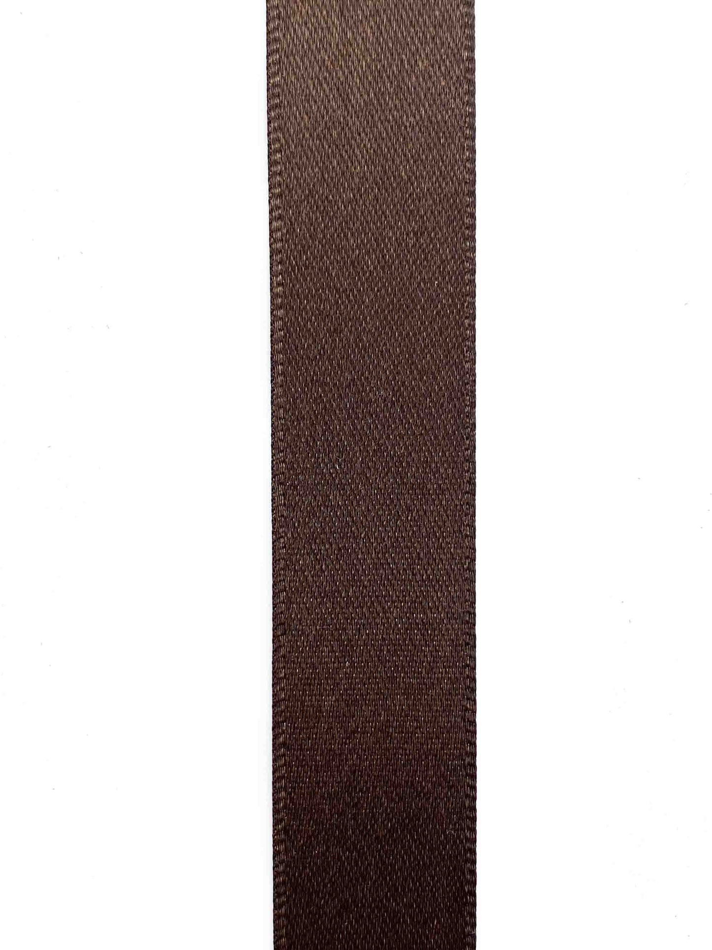 Dark Brown Double Sided Satin Ribbon - 15mm