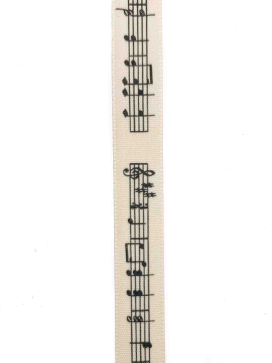 Musical Note Rustic Taffeta Ribbon - 15mm