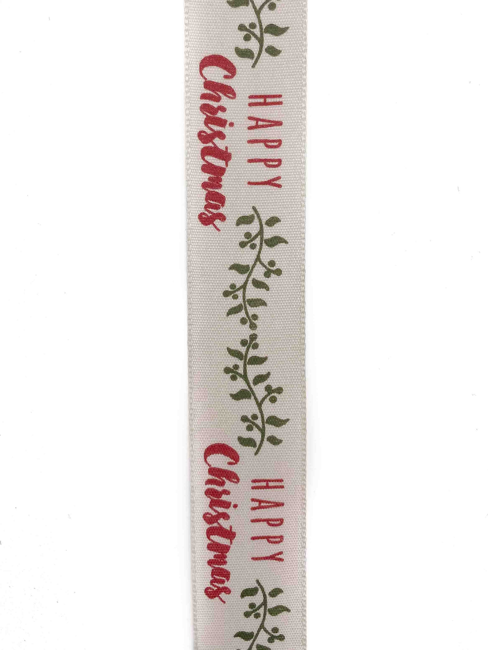Happy Christmas Ribbon - 25mm