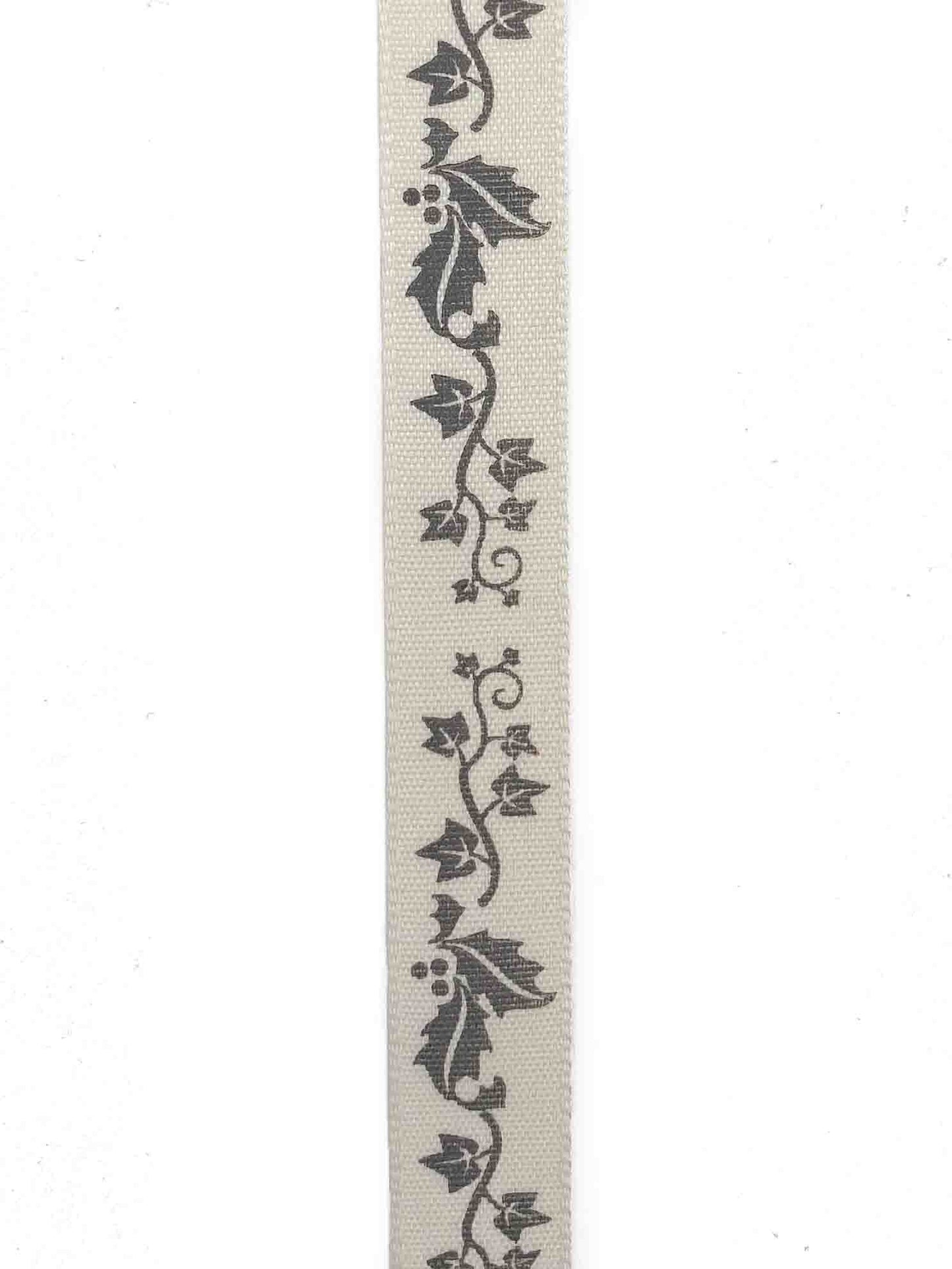 Holly and Ivy Shadow Grey Ribbon - 15mm
