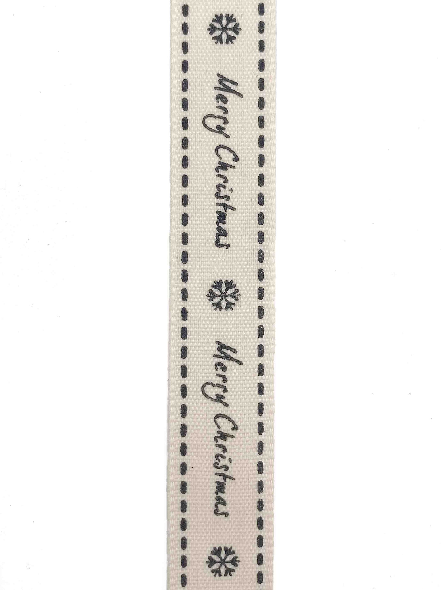 Black Merry Christmas Ribbon - 15mm