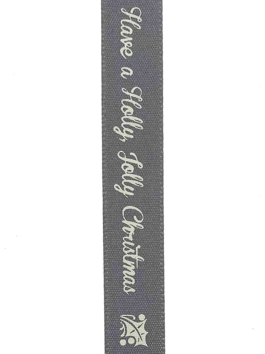 Holly Jolly Christmas Ribbon - 15mm