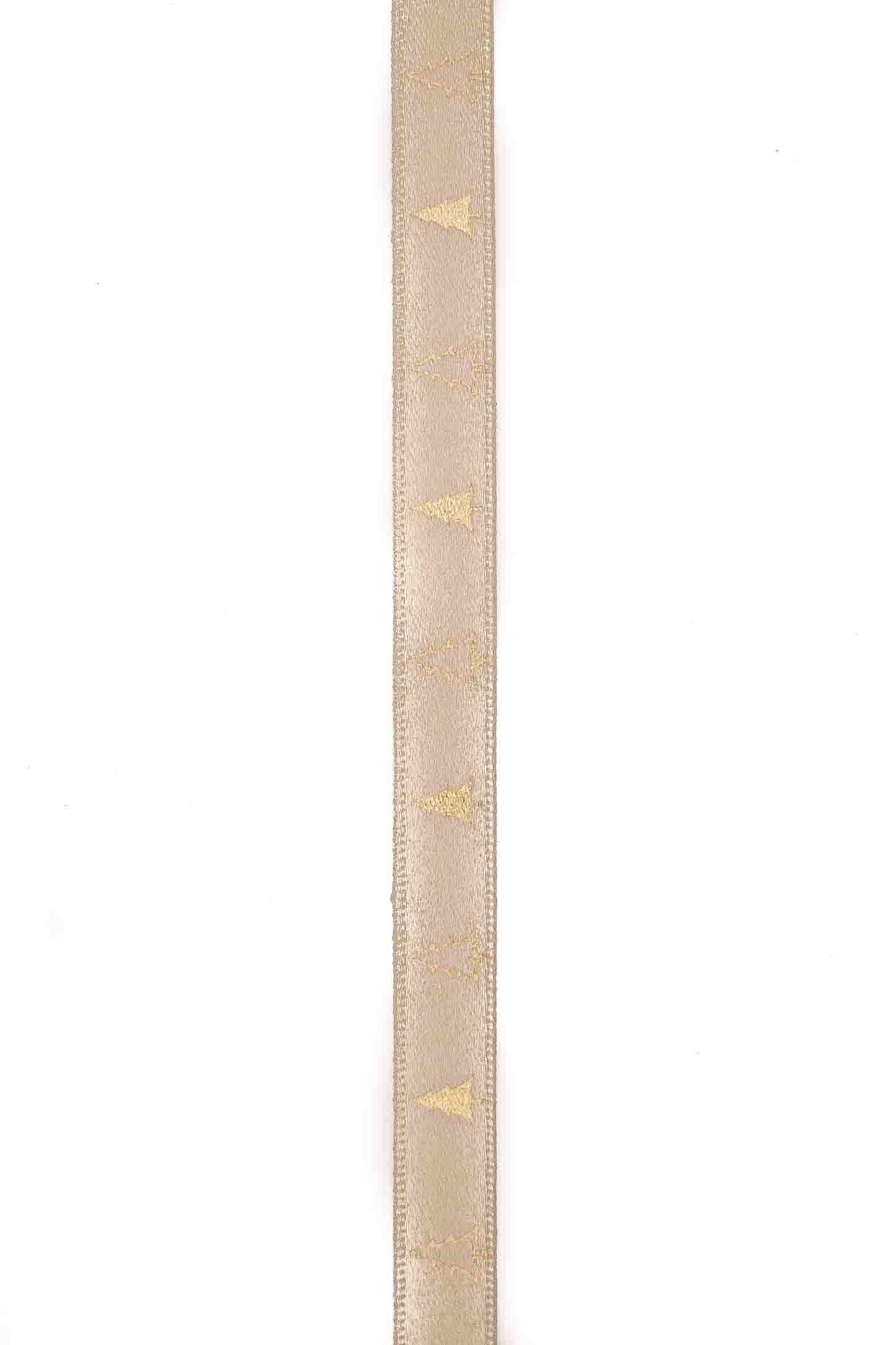 Champagne Christmas Tree Ribbon - 10mm