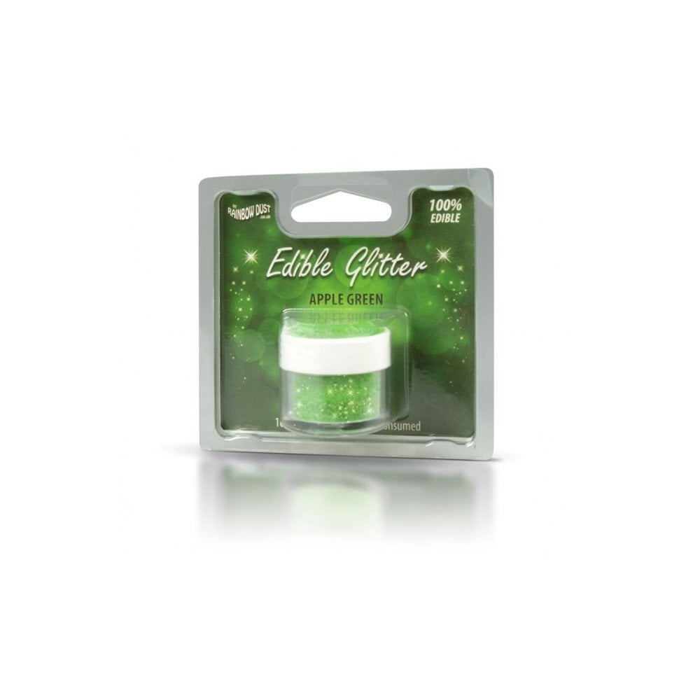 Rainbow Dust Edible Glitter Apple Green - 5g