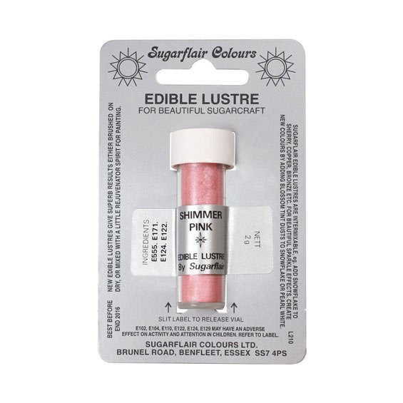Sugarflair Edible Lustre Colour - Shimmer Pink