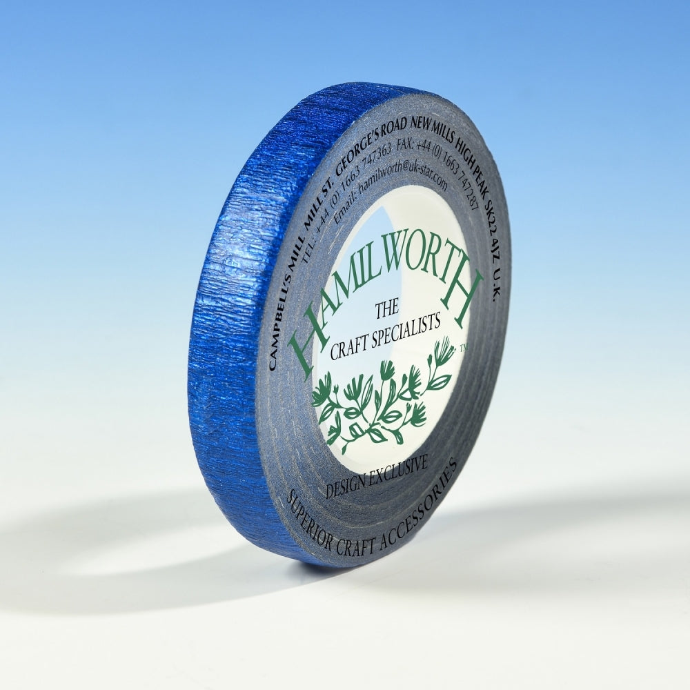 Hamilworth Blue Shimmer Florist Tape - 12mm x 27m