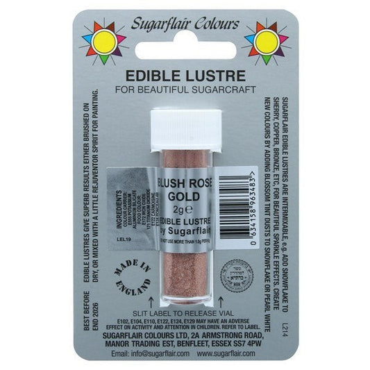 Sugarflair Edible Lustre Colour - Blush Rose Gold