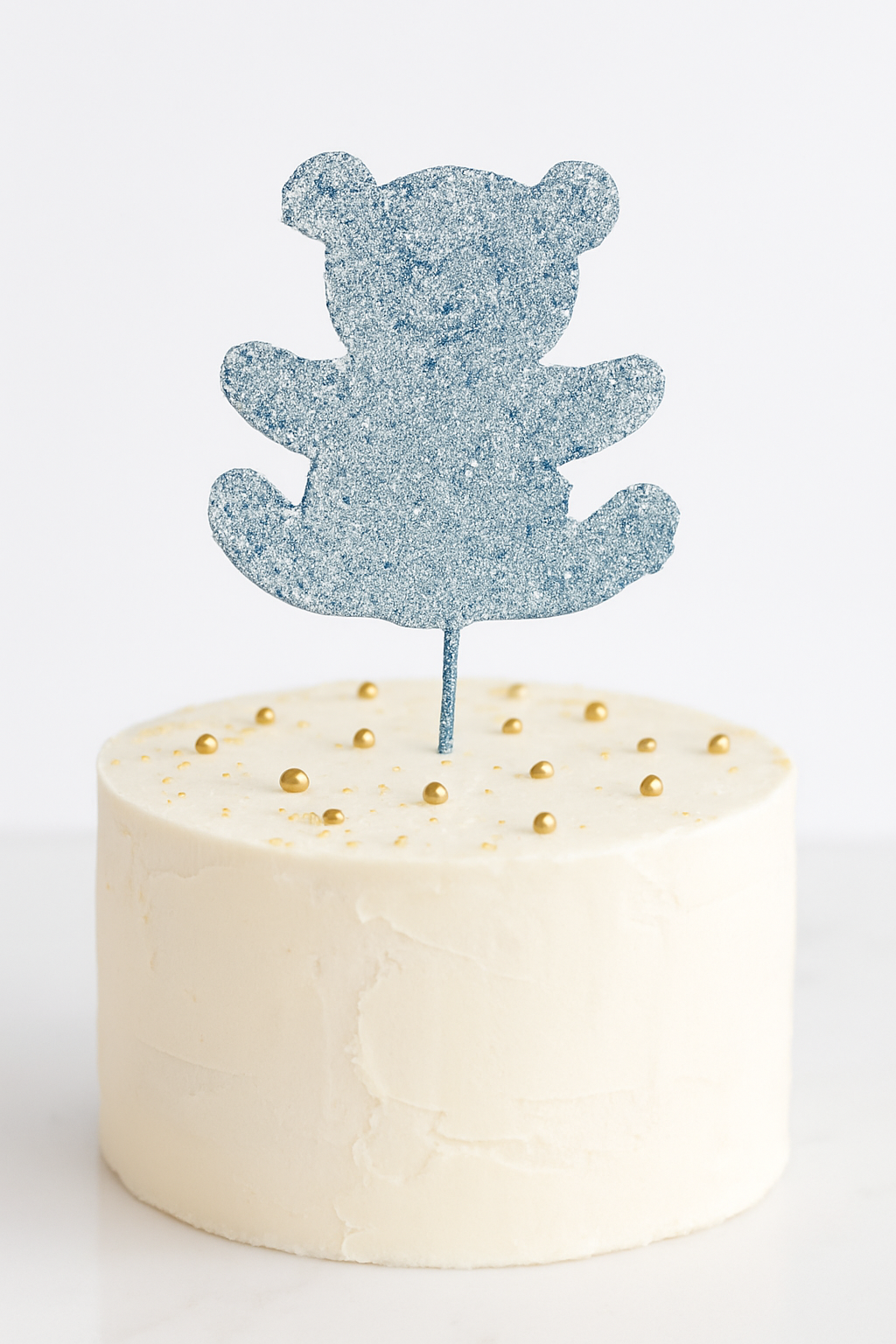 Blue Glitter Pick: Teddy Bear