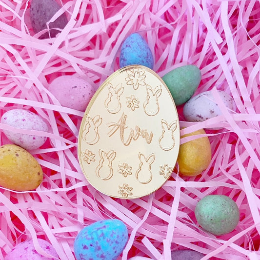 Personalised Bunnies & Flowers Disc